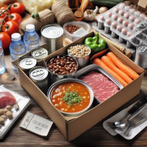 emergency food kits, canned meat, soup, meal kits, water, preparedness emergency food kits, canned meat, soup, meal kits, water, preparedness